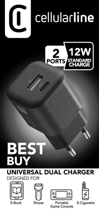 Immagine prodotto Cellularline USB Typ-A Travel Charger 12W (12 W)