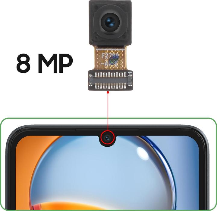 Image du produit Relife Caméra frontale pièce de rechange (Boîtier, Xiaomi Redmi 13C)