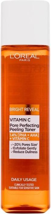 Produktbild L'Oréal Paris L'Oreal Paris Revitalift Vitamin C Brightening Skin Toner Pore Perfecting Peeling Toner - 180 Ml (Reinigungspeeling, 180 ml)