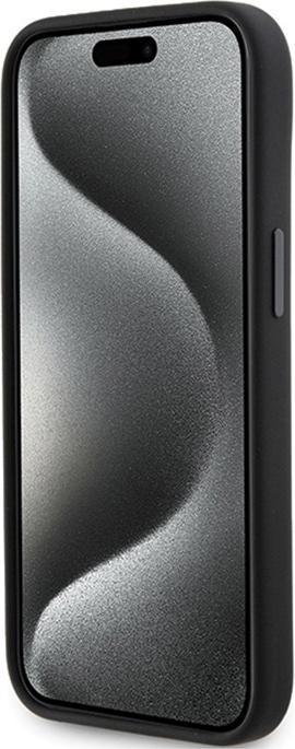 Actual product image Karl Lagerfeld KLHCP15SSMHKNPK iPhone 15 6.1" czarny/black Silicone Ikonik Metal Pin (Apple iPhone 15)
