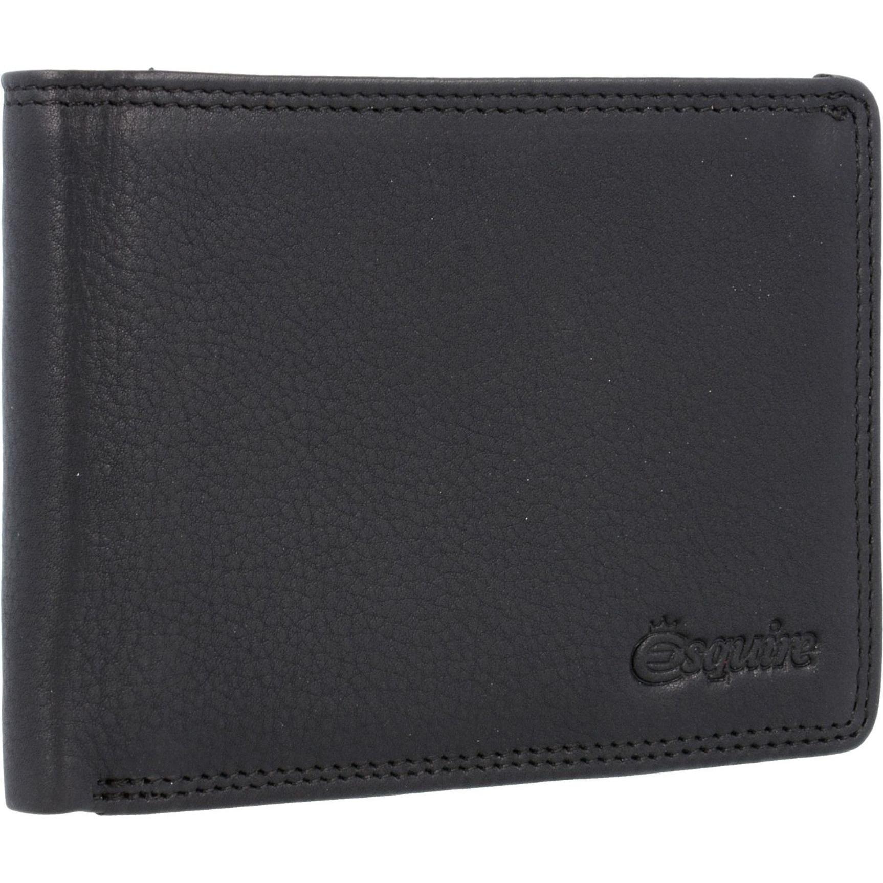 Esquire, Unisex, Portemonnaie, Duo Geldbörse Leder 11 cm, Schwarz