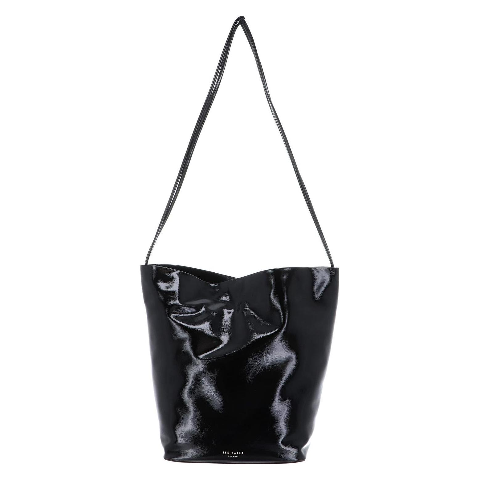 Ted Baker, Damen, Handtasche, Kamilaa Crinkle Thin Strap Bag, Schwarz