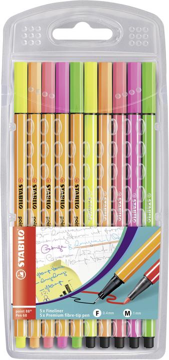 Produktbild STABILO point 88 & Pen 68 Fineliner und Filzstifte (Mehrfarbig, 10 x)