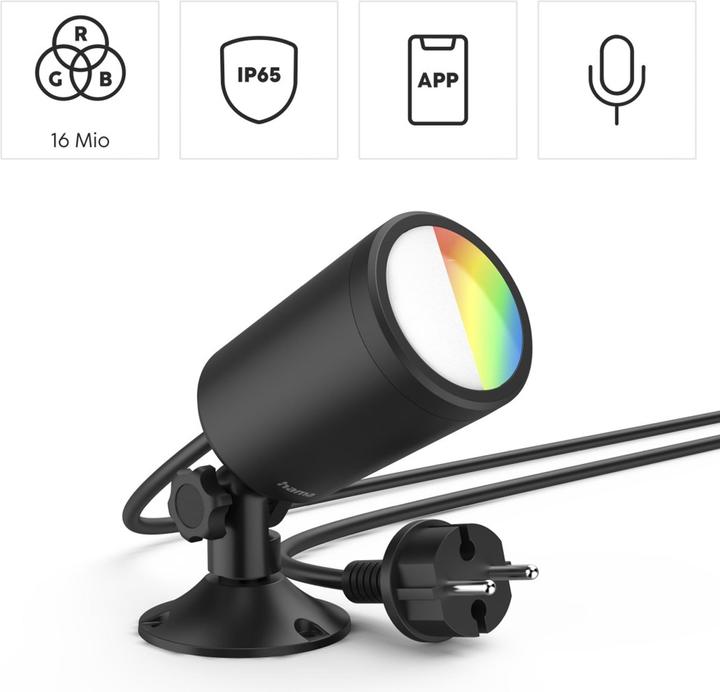 Actual product image Hama WLAN garden light incl. ground spike, waterproof, coloured, dimmable (450 lm, IP65)