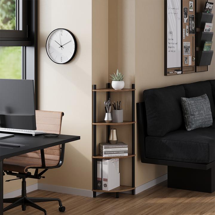 Immagine prodotto Vicco Eckregal Bivio, Goldkraft Eiche/Anthrazit, 29 x 102.5 cm mit 4 Ablagefächern (29 x 29 x 102.50 cm)
