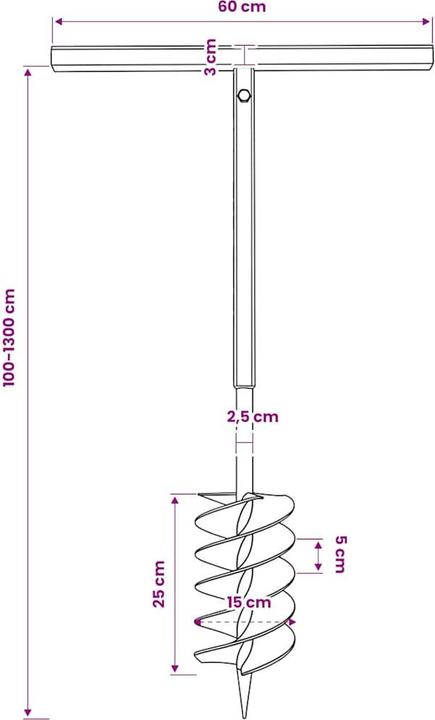 Actual product image vidaXL Erdbohrer (150 mm)