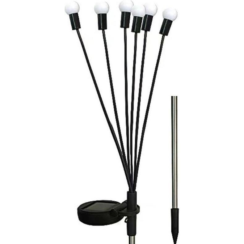 Saska Garden, Illuminazione esterna, Lampa Solarna Tańczące Na Wietrze Kuleczki Białe 6 LED 72cm