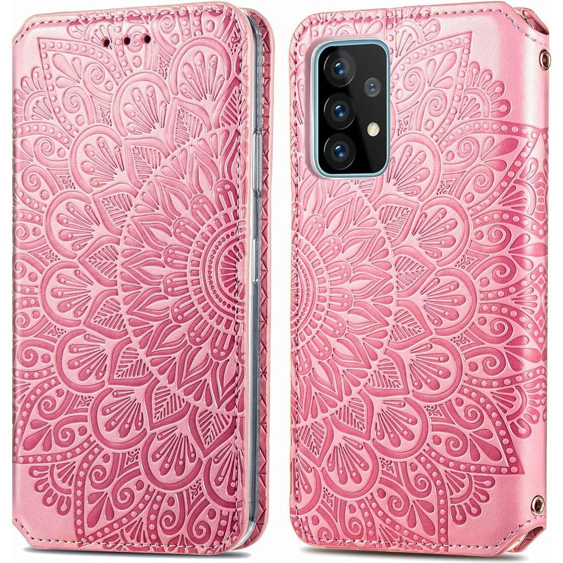 König Design Hülle Handy Schutz für Samsung Galaxy A52 4G 5G A52s Case Cover Tasche Rosa Neu (Samsung Galaxy A52s 5G, Sa...