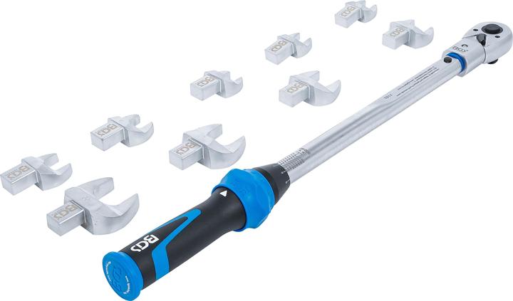 Actual product image BGS Torque spanner set | for insertion tools 14 x 18 mm | 40 - 210 Nm | 11 pcs. (1/2", 40 Nm, 210 Nm)