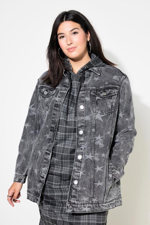 Actual product image Studio Untold Star Print Denim Jacket (46, 48)