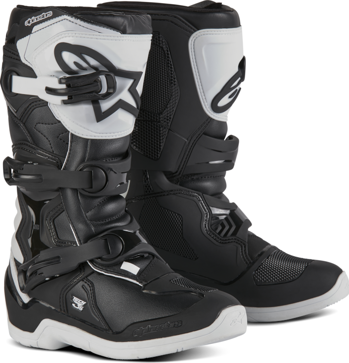 Alpinestars Boots Tech 3s Yth Wht/Blk 8/ (Boys, 42)