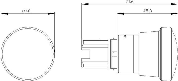 Actual product image Siemens Emergency stop pushbutton, 22mm red