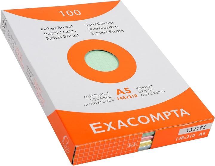 Immagine prodotto Exacompta Karteikarten (A5, 1000 x, 205 g/m²)
