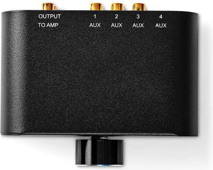 Produktbild Nedis Analog Audio-Schalter | 4-Port port(s) | Anschlüsse – Eingang: 1x 3,5 mm Audio-Eingang / 3x (2 (Zubehör)