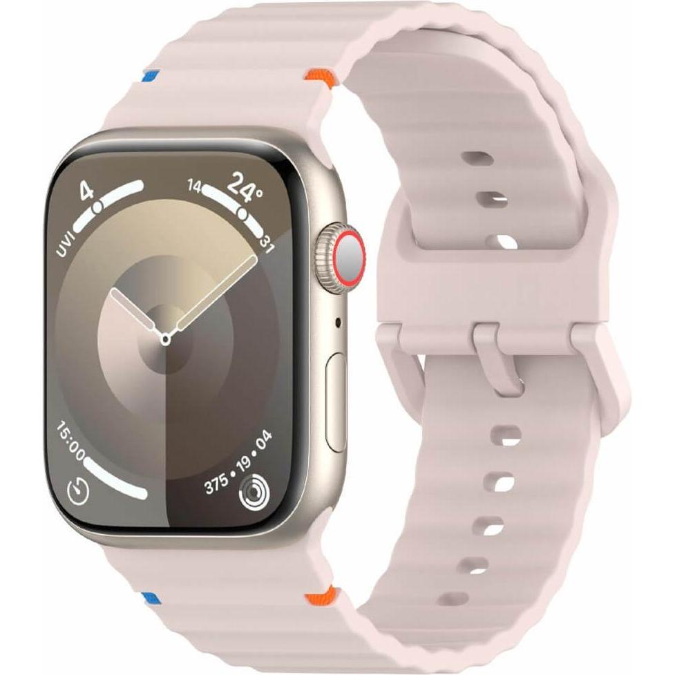 Thumbnail - Cover-Discount Apple Watch 44/45/46/49mm - Silikon Sportarmband Ersatzband (Silikon), Uhrenarmband, Rosa