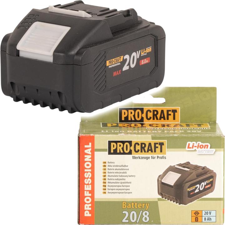 Produktbild Avacom Procraft 20/8 Akku 20 V 8,0 Ah / 8000 mAh Li-ion mit Ladestandsanzeige (20 V)