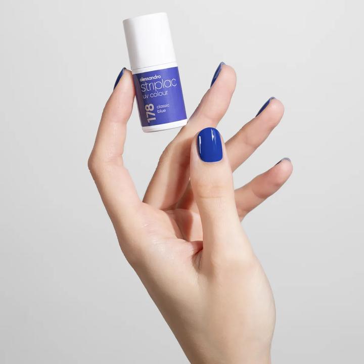 Immagine prodotto Alessandro ALESSAN Striplac UV Colou Cla Bl | 6.5ml (178 Blu classico, Vernice UV gel)