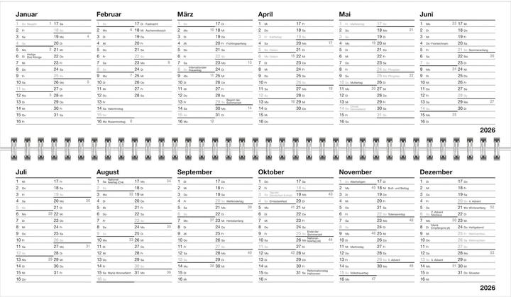 Produktbild Jacob Wochenquerplaner 2026 (A4)