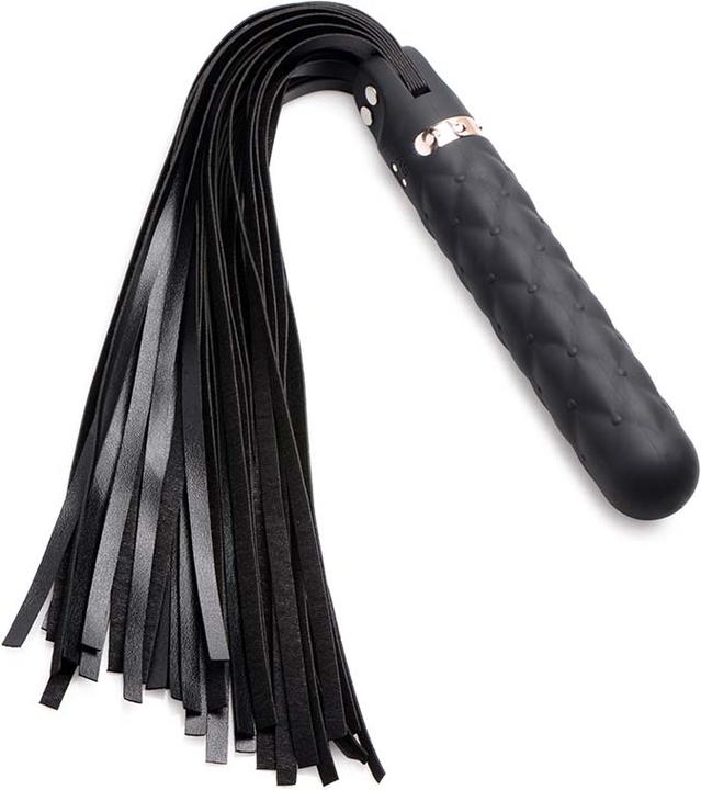 Produktbild Master Series Vibra-Lasher 9X Vibrating Silicone Dildo Flogger