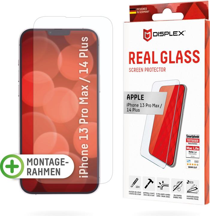 Produktbild Displex Real Glass, 2D Panzerglas (1 Stück, Apple iPhone 13 Pro Max, Apple iPhone 14 Plus)
