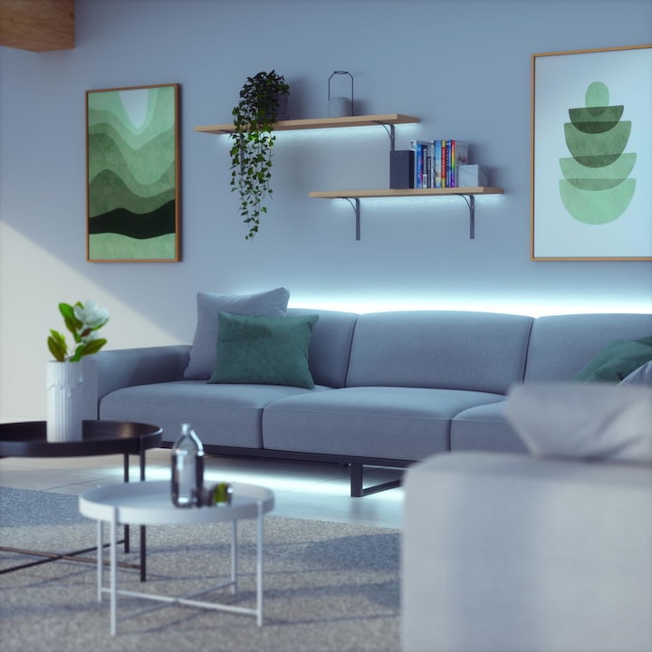 Productafbeelding Nanoleaf Essentials Lichtstrip Startset (Veelkleurig, Warm wit, 200 cm, Interieur)