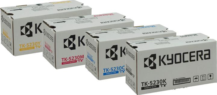 Actual product image Kyocera Original TK-5230 SET Multipack / Set mit allen vier Farben (M, C, Y, FC)