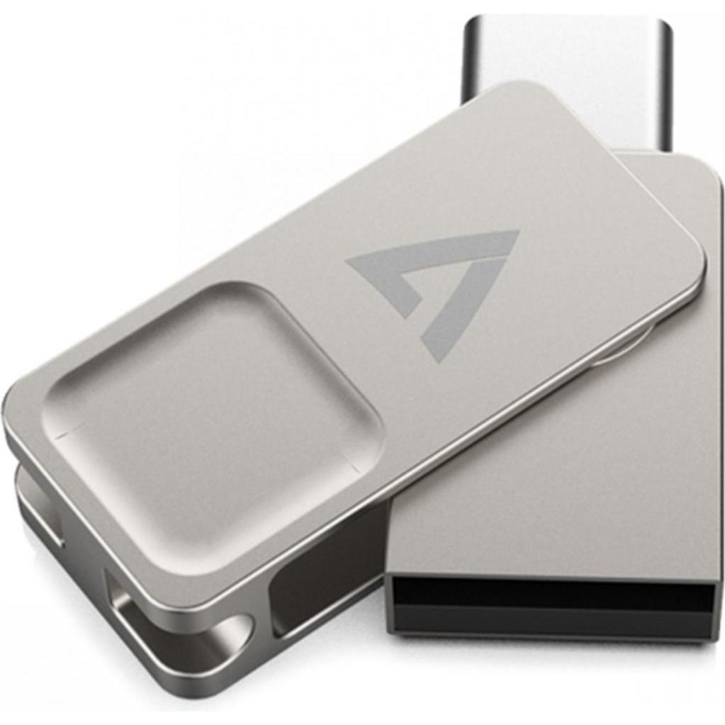 Thumbnail - V7 Dual-purpose USB Type-C (128 GB, USB 3.2, USB-C), USB Stick, Silber