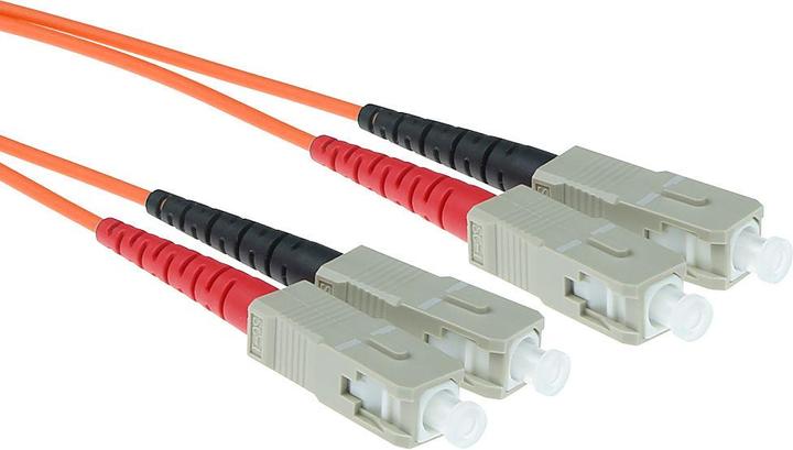 Actual product image SC-SC 50/125um OM2 Duplex 1.5m 1.5m SC SC Orange Fiber Optic Cable (1.50 m)