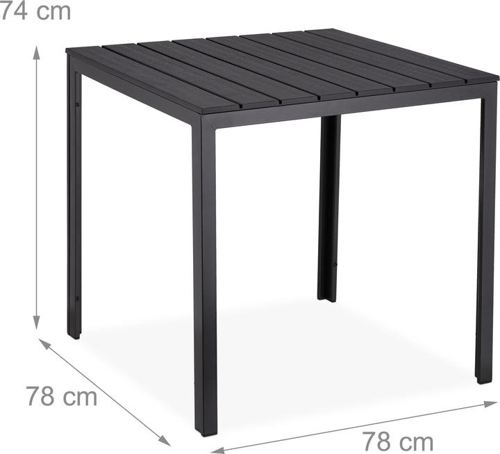 Actual product image Relaxdays Garden table (78 x 78 x 74 cm)