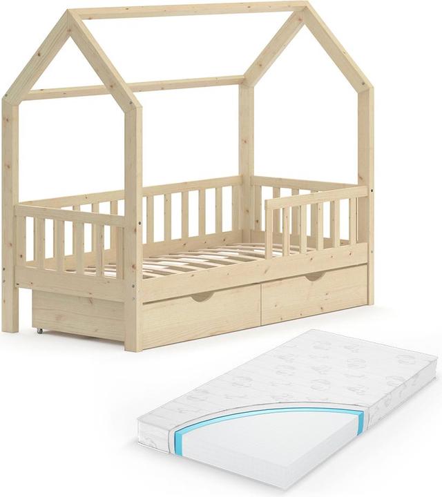 VitaliSpa Wiki mit Schubladen und Matratze (80 x 160 cm)