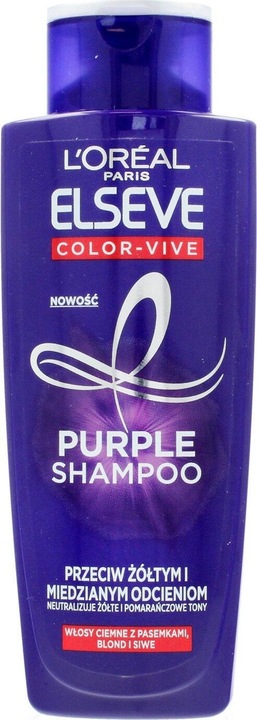 L'Oréal Paris L'Oreal - Elvive Colour Protect Anti-Brassiness Purple Shampoo Hair Shampoo 200Ml (200 ml, Liquid shampoo)