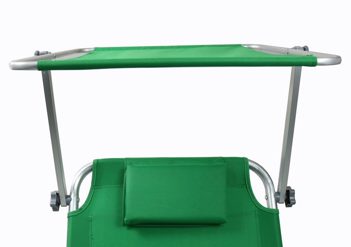 Productafbeelding VCM Ligstoel met wieltjes en zonnekap (165 cm)
