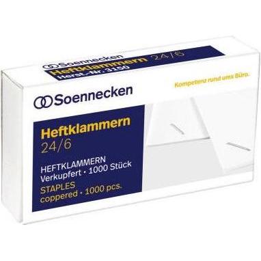 Thumbnail - Soennecken, Büroklammer, Heftklammer Produktverwendung: Heftzange 124 Typbezeichnung der Heftklammern: 24/6 (1 x)