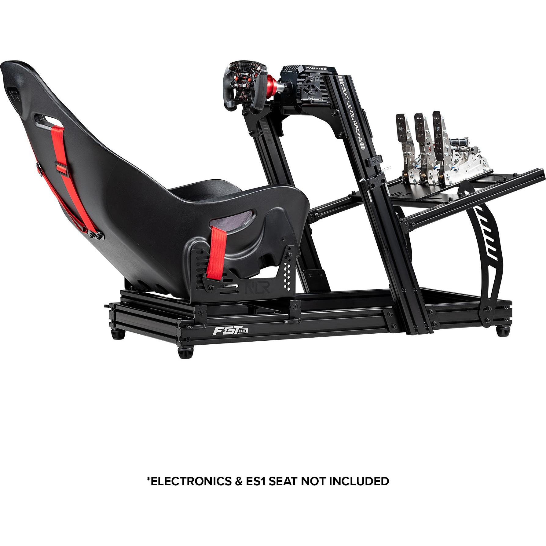 Thumbnail - Next Level Racing FGT Elite Lite Side & Front Plate Edition, Sim Rig, Schwarz
