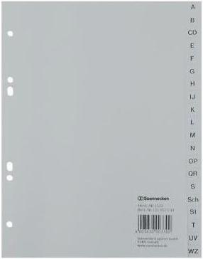 Actual product image Soennecken A-Z index Use for paper format: DIN A5 Material: Polypropylene