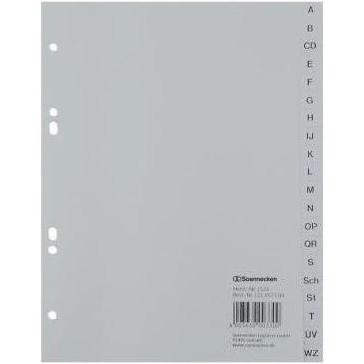 Soennecken, Ordner Zubehör, A-Z Register Verwendung für Papierformat: DIN A5 Werkstoff: Polypropylen