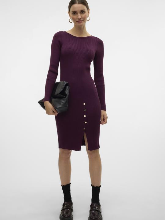 Immagine prodotto Vero Moda VMABA BUTTON LS BOATNECK DRESS GA EXC Vestito a maglia (XL)