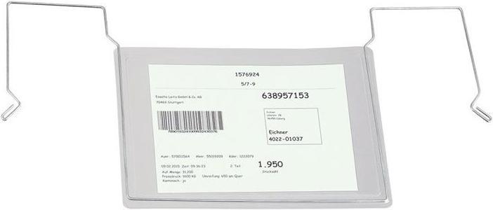 Eichner Document pouch W195xH135 mm DIN A6 landscape with flexible wire handle (A6, Across, 10 pcs.)