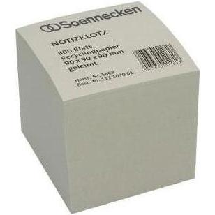 Soennecken, Kopierpapier, Zettelklotz Recycling Masse: 9 x 9 x 9 cm (B x H x T) Grammatur: 80 g/m² (80 g/m², 800 x, 9 x ...