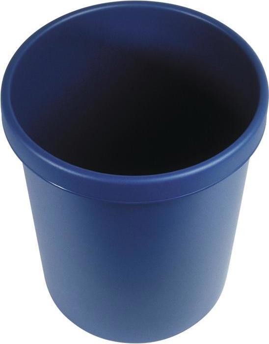 Actual product image Helit Wastepaper bin 18 l H331xØ315 mm with handle rim plastic blue (18 l)