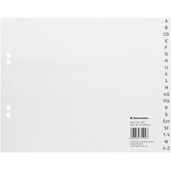 Soennecken, Ordner Zubehör, A-Z Register Verwendung für Papierformat: DIN A4 Werkstoff: Polypropylen