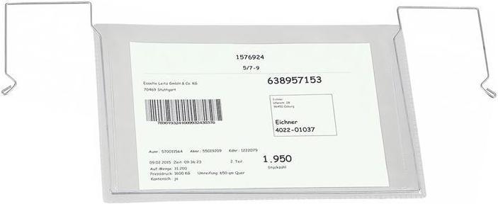 Produktbild Eichner Dokumententasche B280xH180 mm DIN A5 quer mit flexiblem Drahtbügel (A5, Quer, 10 Stück)