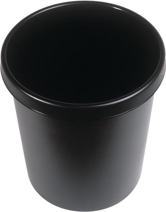 Actual product image Helit Wastepaper bin 18 l H331xØ315 mm with handle rim plastic black (18 l)