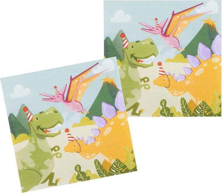 Produktbild Boland 12 Papierservietten Dino Party 33 x 33 cm (12 Stk., 33 x 33 cm)