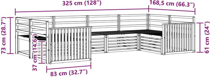 Produktbild vidaXL Outdoor-Sofa