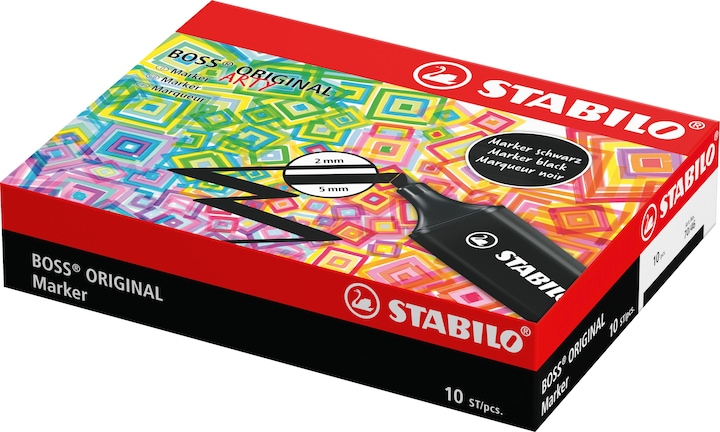 Produktbild STABILO Boss Original (Schwarz, 5 mm, 10 x)