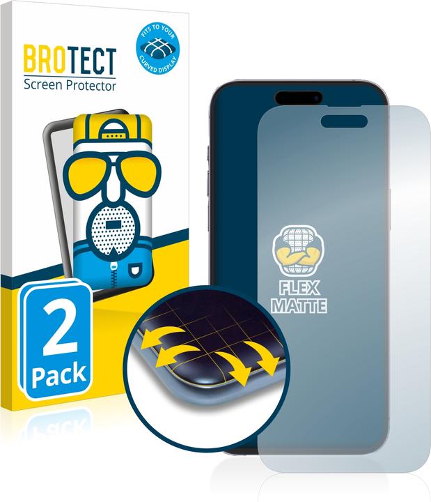 Produktbild BROTECT Full-Cover Displayschutz Matt (2 Stück, Apple iPhone 14 Pro Max)