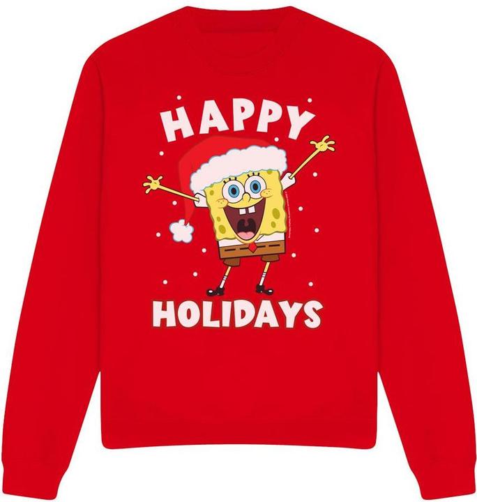 Immagine prodotto Spongebob Squarepants Happy Holidays Felpa Natale Adulto Unisex (XL)