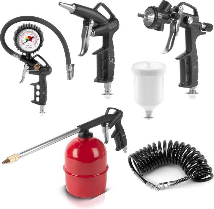 Actual product image Stahlwerk Compressed air set 5-piece | Compressed air tool including spray gun