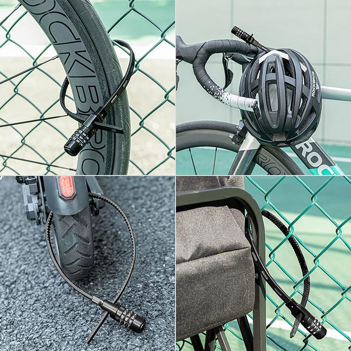 Produktbild Rockbros 3240001001 bicycle lock for 0.5 m combination - black (50 cm)
